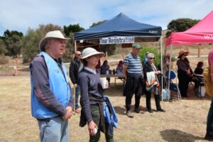 John and Melinda watch on at nature festival.